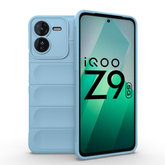 For vivo iQOO Z9 5G Magic Shield TPU + Flannel Phone Case(Light Blue) - vivo Cases by buy2fix | Online Shopping UK | buy2fix