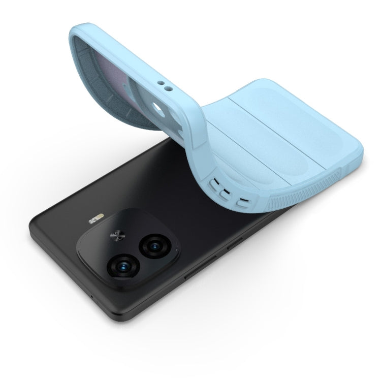 For vivo iQOO Z9 Turbo 5G Magic Shield TPU + Flannel Phone Case(Grey) - vivo Cases by buy2fix | Online Shopping UK | buy2fix