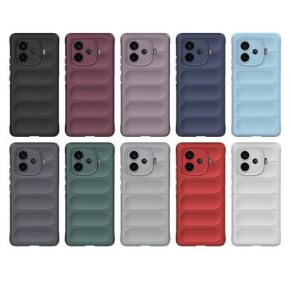 For vivo iQOO Z9 Turbo 5G Magic Shield TPU + Flannel Phone Case(White) - vivo Cases by buy2fix | Online Shopping UK | buy2fix