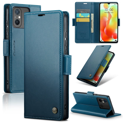 For Xiaomi Redmi 11A/12C CaseMe 023 Butterfly Buckle Litchi Texture RFID Anti-theft Leather Phone Case(Blue) - Xiaomi Cases by CaseMe | Online Shopping UK | buy2fix