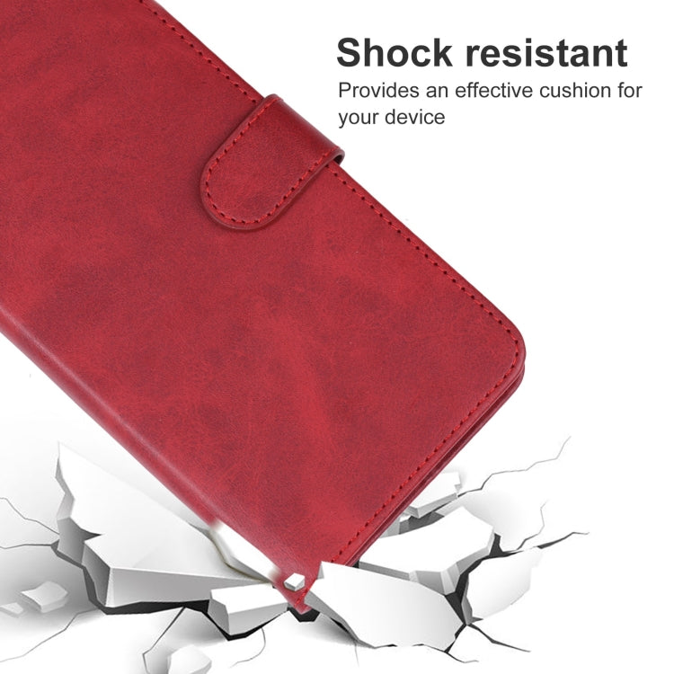 For Motorola Moto G14 Leather Phone Case(Red) - Motorola Cases by buy2fix | Online Shopping UK | buy2fix