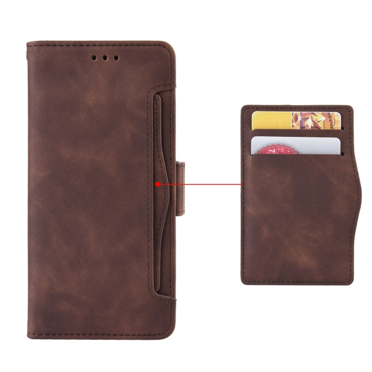 For Motorola Moto G52J 5G Skin Feel Calf Texture Card Slots Leather Phone Case(Brown) - Motorola Cases by buy2fix | Online Shopping UK | buy2fix