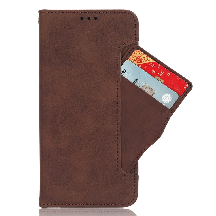 For Motorola Moto G54 5G Skin Feel Calf Texture Card Slots Leather Phone Case(Brown) - Motorola Cases by buy2fix | Online Shopping UK | buy2fix