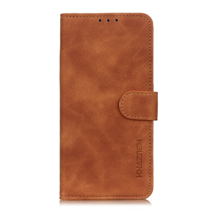 For Xiaomi Redmi 12 4G KHAZNEH Retro Texture Flip Leather Phone Case(Brown) - Xiaomi Cases by buy2fix | Online Shopping UK | buy2fix