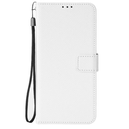 For Samsung Galaxy S23 FE 5G Diamond Texture Leather Phone Case(White) - Galaxy S23 FE 5G Cases by buy2fix | Online Shopping UK | buy2fix
