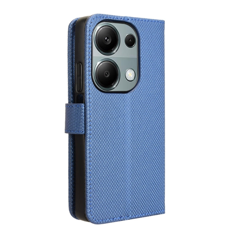For Xiaomi Redmi Note 13 Pro 4G Global Diamond Texture Leather Phone Case(Blue) - Note 13 Pro Cases by buy2fix | Online Shopping UK | buy2fix