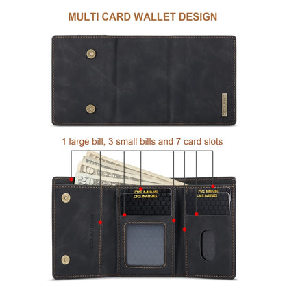 For Google Pixel 8A DG.MING M1 Series 3-Fold Multi Card Wallet + Magnetic Phone Case(Black) - Google Cases by DG.MING | Online Shopping UK | buy2fix