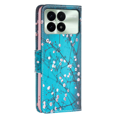 For Xiaomi Redmi K70 / K70 Pro Colored Drawing Pattern Leather Phone Case(Plum Blossom) - K70 Pro Cases by buy2fix | Online Shopping UK | buy2fix