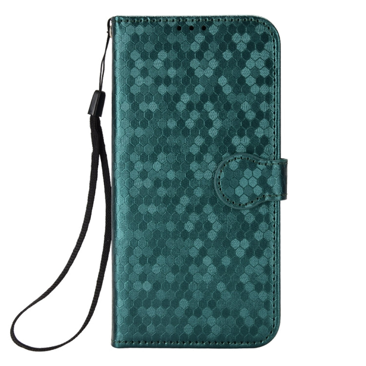 For Xiaomi Redmi Note 13 Pro+ 5G Honeycomb Dot Texture Leather Phone Case(Green) - Note 13 Pro+ Cases by buy2fix | Online Shopping UK | buy2fix