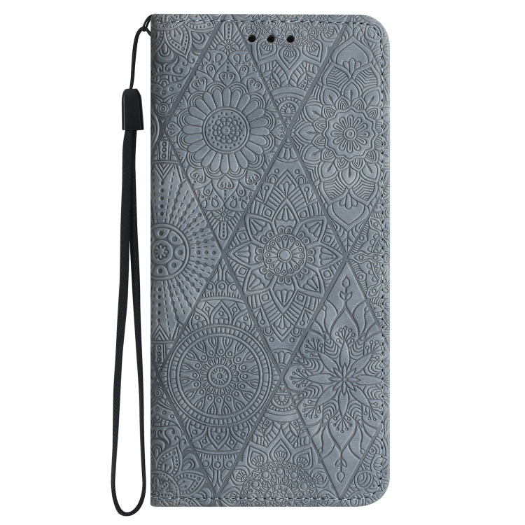 For Xiaomi Redmi Note 13 Pro 5G Ethnic Embossed Adsorption Leather Phone Case(Grey) - Note 13 Pro Cases by buy2fix | Online Shopping UK | buy2fix