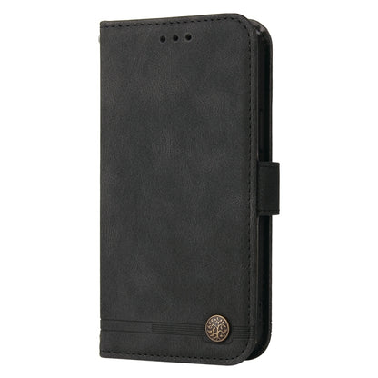 For Xiaomi Redmi K70 / K70 Pro Skin Feel Life Tree Metal Button Leather Phone Case(Black) - K70 Pro Cases by buy2fix | Online Shopping UK | buy2fix