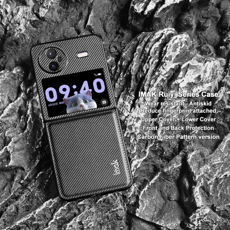 For vivo X Flip imak Ruiyi Series Carbon Fiber PU + PC Phone Case - vivo Cases by imak | Online Shopping UK | buy2fix