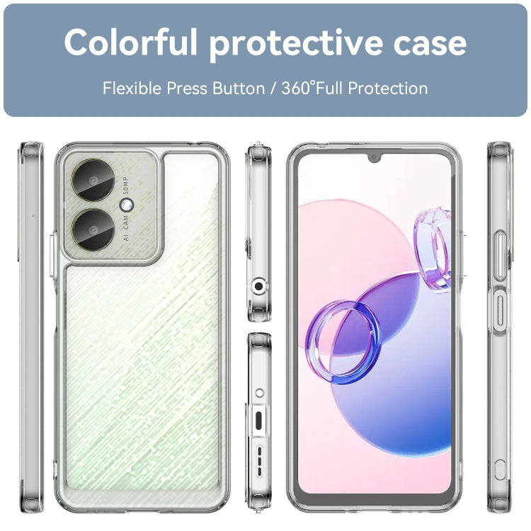 For Xiaomi Poco M6 Colorful Series Acrylic Hybrid TPU Phone Case(Transparent) - Xiaomi Cases by buy2fix | Online Shopping UK | buy2fix