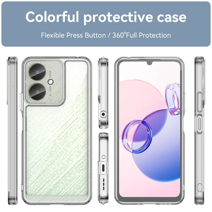 For Xiaomi Poco M6 Colorful Series Acrylic Hybrid TPU Phone Case(Transparent) - Xiaomi Cases by buy2fix | Online Shopping UK | buy2fix