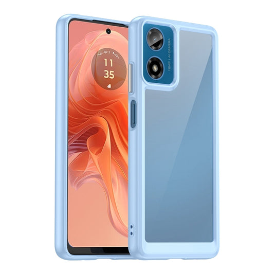 For Motorola Moto G24 Colorful Series Acrylic Hybrid TPU Phone Case(Blue) - Motorola Cases by buy2fix | Online Shopping UK | buy2fix