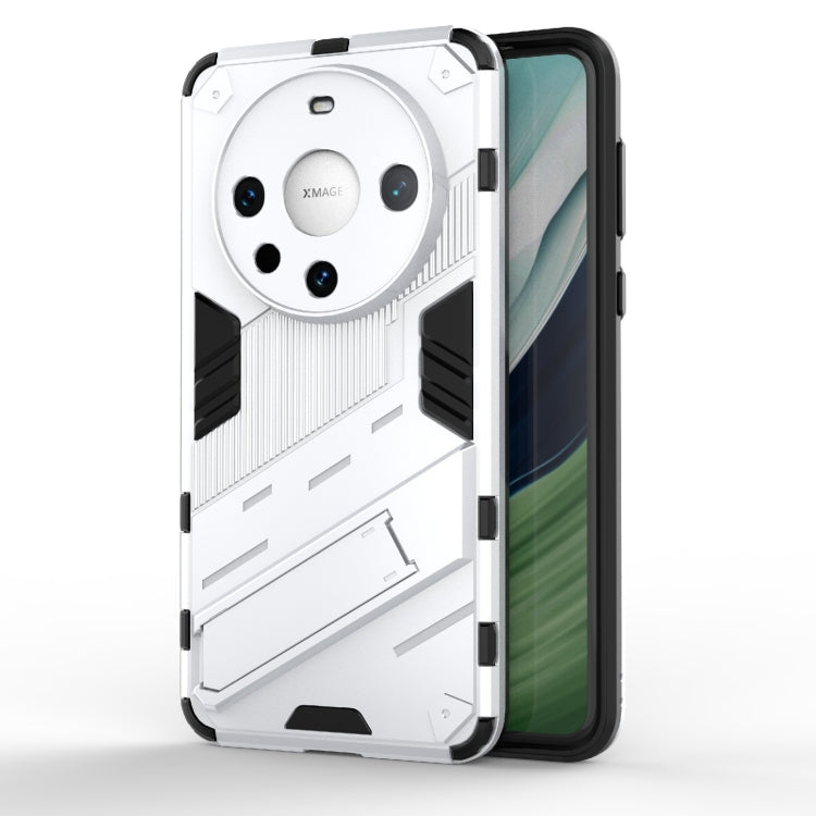 For Huawei Mate 60 Pro Punk Armor 2 in 1 PC + TPU Phone Case with Holder(White) - Huawei Cases by buy2fix | Online Shopping UK | buy2fix