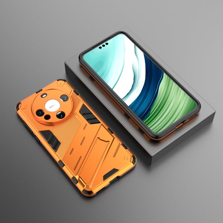 For Huawei Mate 60 Punk Armor 2 in 1 PC + TPU Phone Case with Holder(Orange) - Huawei Cases by buy2fix | Online Shopping UK | buy2fix