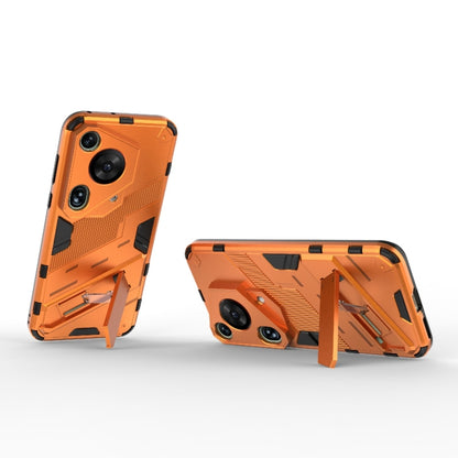 For Huawei Pura 70 Ultra Punk Armor 2 in 1 PC + TPU Phone Case with Holder(Orange) - Huawei Cases by buy2fix | Online Shopping UK | buy2fix