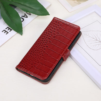 For iPhone 16 Crocodile Top Layer Cowhide Leather Phone Case(Red) - iPhone 16 Cases by buy2fix | Online Shopping UK | buy2fix