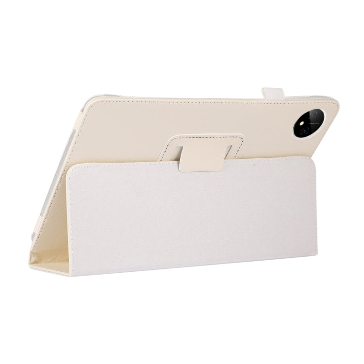 For Huawei MatePad Pro 11 2024 Litchi Texture Leather Tablet Case with Holder(White) - Huawei by buy2fix | Online Shopping UK | buy2fix