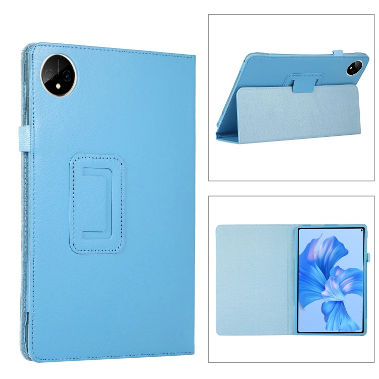 For Huawei MatePad Pro 11 2024 Litchi Texture Leather Tablet Case with Holder(Sky Blue) - Huawei by buy2fix | Online Shopping UK | buy2fix