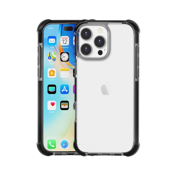 For iPhone 16 Pro Four-corner Shockproof TPU + Acrylic Phone Case(Black) - iPhone 16 Pro Cases by buy2fix | Online Shopping UK | buy2fix