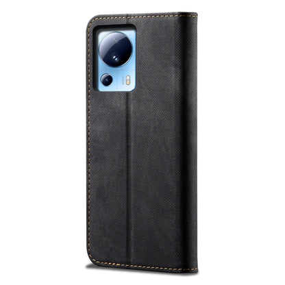 For Xiaomi 13 Lite / Civi 2 Denim Texture Flip Leather Phone Case(Black) - 13 Lite Cases by buy2fix | Online Shopping UK | buy2fix