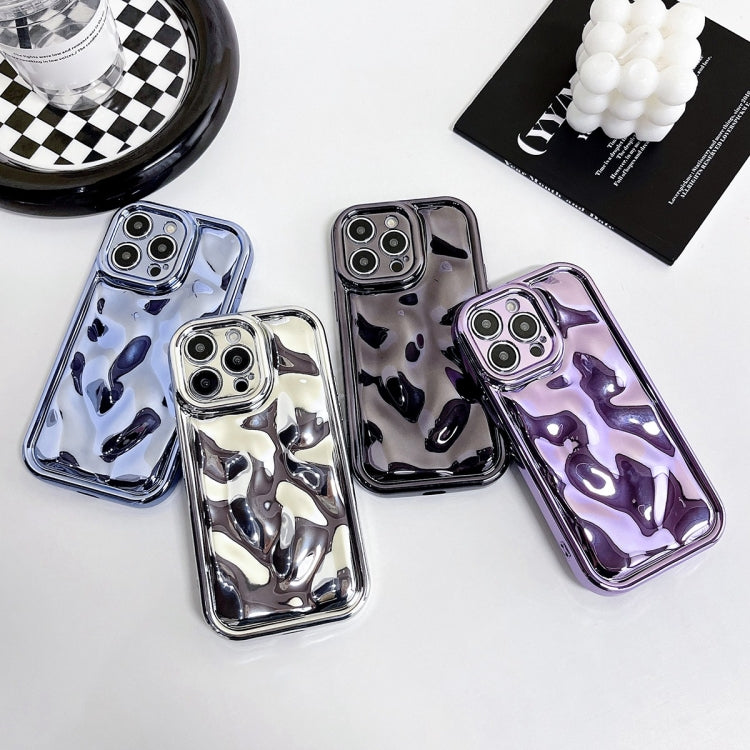 For iPhone 16 Pro Max Electroplating Meteorite Texture TPU Phone Case(Purple) - iPhone 16 Pro Max Cases by buy2fix | Online Shopping UK | buy2fix