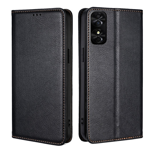 For TCL 50 SE 4G Gloss Oil Solid Color Magnetic Leather Phone Case(Black) - More Brand by buy2fix | Online Shopping UK | buy2fix