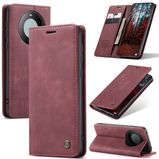 For Huawei Mate 60 CaseMe 013 Multifunctional Horizontal Flip Leather Phone Case(Wine Red) - Huawei Cases by CaseMe | Online Shopping UK | buy2fix