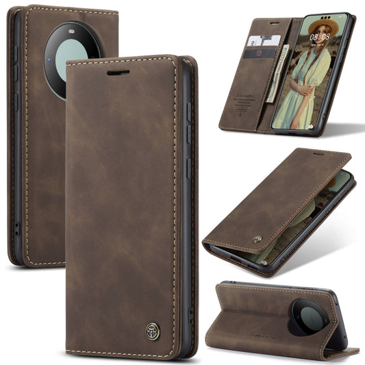 For Huawei Mate 60 Pro / 60 Pro+ CaseMe 013 Multifunctional Horizontal Flip Leather Phone Case(Coffee) - Huawei Cases by CaseMe | Online Shopping UK | buy2fix