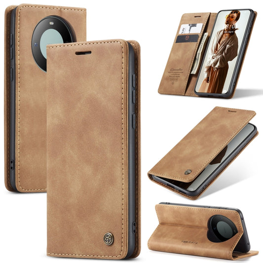 For Huawei Mate 60 Pro / 60 Pro+ CaseMe 013 Multifunctional Horizontal Flip Leather Phone Case(Brown) - Huawei Cases by CaseMe | Online Shopping UK | buy2fix