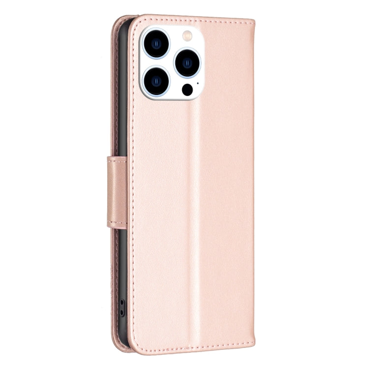 For iPhone 16 Pro Embossing Two Butterflies Pattern Leather Phone Case(Rose Gold) - iPhone 16 Pro Cases by buy2fix | Online Shopping UK | buy2fix