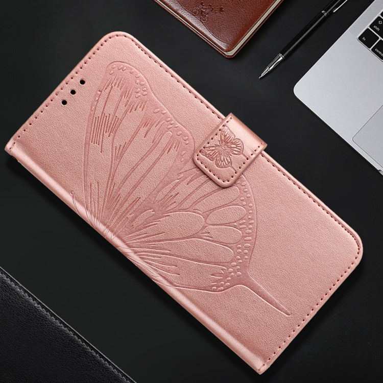 For iPhone SE 2024 Embossed Butterfly Leather Phone Case(Rose Gold) - More iPhone Cases by buy2fix | Online Shopping UK | buy2fix