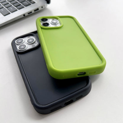 For iPhone 16 Shockproof Frame Frosted TPU Phone Case(Green) - iPhone 16 Cases by buy2fix | Online Shopping UK | buy2fix