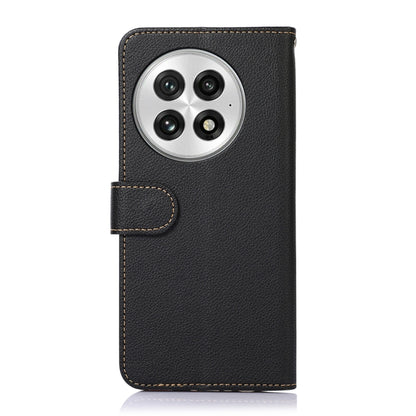 For OnePlus Nord 13 KHAZNEH Litchi Texture Leather RFID Phone Case(Black) - OnePlus Cases by buy2fix | Online Shopping UK | buy2fix