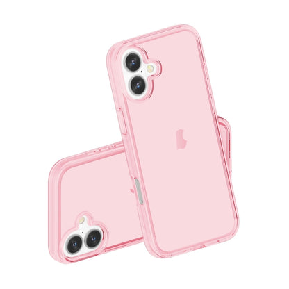 For iPhone 16 Plus Shockproof Terminator Transparent Phone Case(Pink) - iPhone 16 Plus Cases by buy2fix | Online Shopping UK | buy2fix