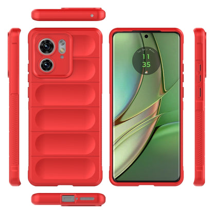 For Motorola Edge 40 5G Magic Shield TPU + Flannel Phone Case(Black) - Motorola Cases by buy2fix | Online Shopping UK | buy2fix