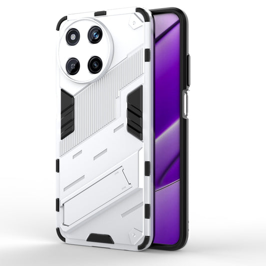 For Realme 11 4G Global Punk Armor 2 in 1 PC + TPU Phone Case with Holder(White) - Realme Cases by buy2fix | Online Shopping UK | buy2fix