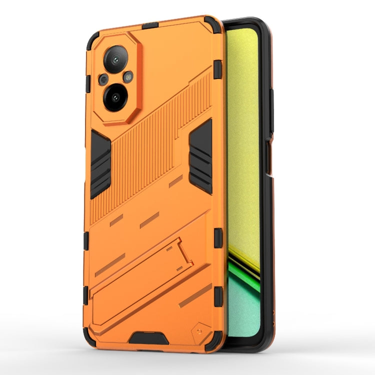 For Realme C67 4G Global Punk Armor 2 in 1 PC + TPU Phone Case with Holder(Orange) - Realme Cases by buy2fix | Online Shopping UK | buy2fix