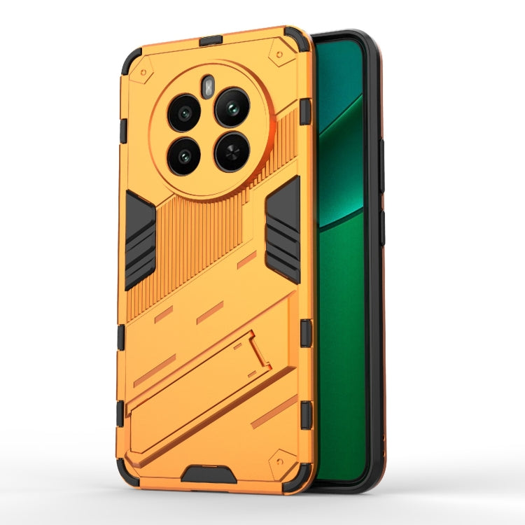 For Realme 12+ 5G Global Punk Armor 2 in 1 PC + TPU Phone Case with Holder(Orange) - Realme Cases by buy2fix | Online Shopping UK | buy2fix