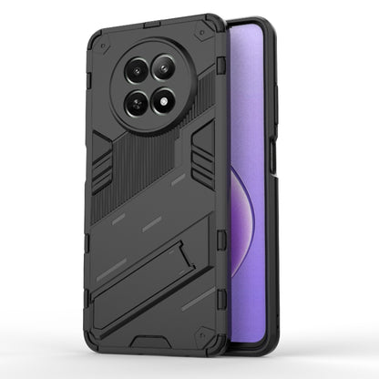 For Realme 12 5G Global Punk Armor 2 in 1 PC + TPU Phone Case with Holder(Black) - Realme Cases by buy2fix | Online Shopping UK | buy2fix
