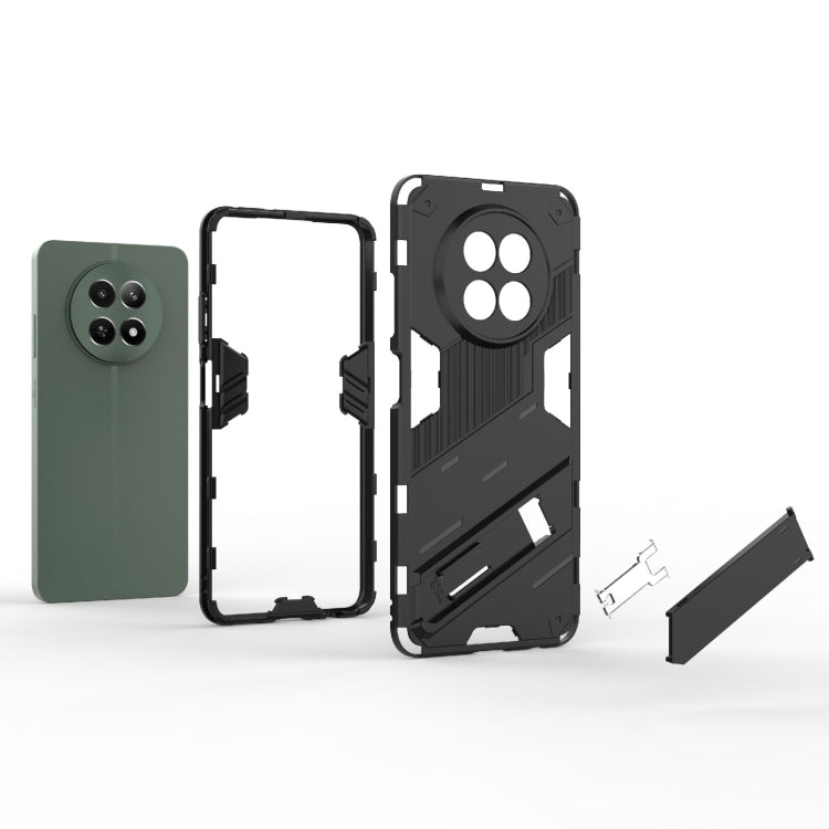For Realme 12 5G Global Punk Armor 2 in 1 PC + TPU Phone Case with Holder(Green) - Realme Cases by buy2fix | Online Shopping UK | buy2fix