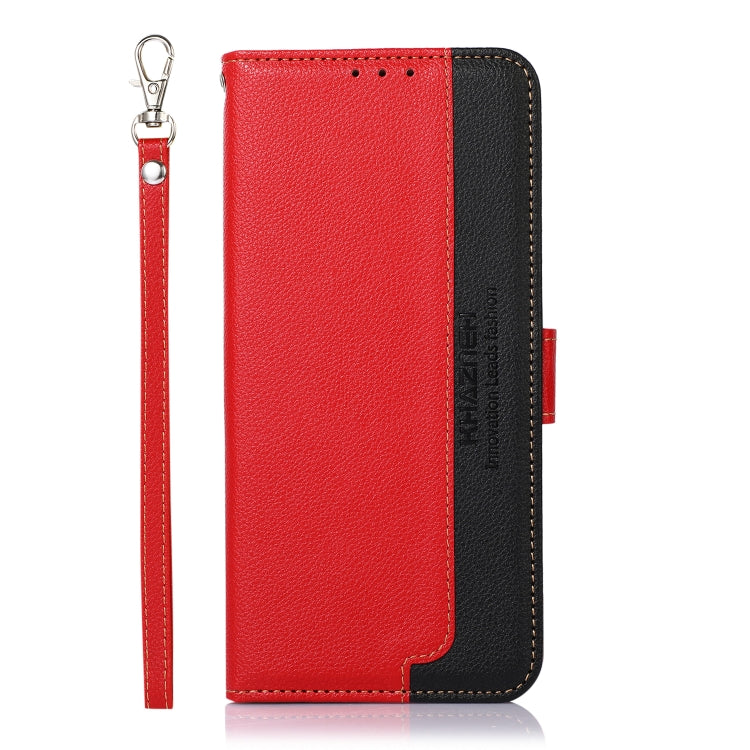 For iPhone SE 2024 KHAZNEH Litchi Texture Leather RFID Phone Case(Red) - More iPhone Cases by buy2fix | Online Shopping UK | buy2fix