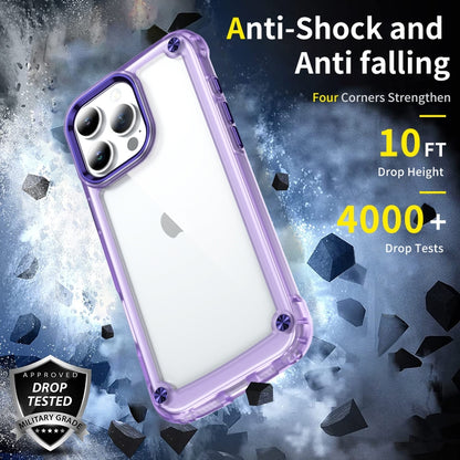 For iPhone 16 Pro Max Skin Feel TPU + PC Phone Case(Transparent Purple) - iPhone 16 Pro Max Cases by buy2fix | Online Shopping UK | buy2fix