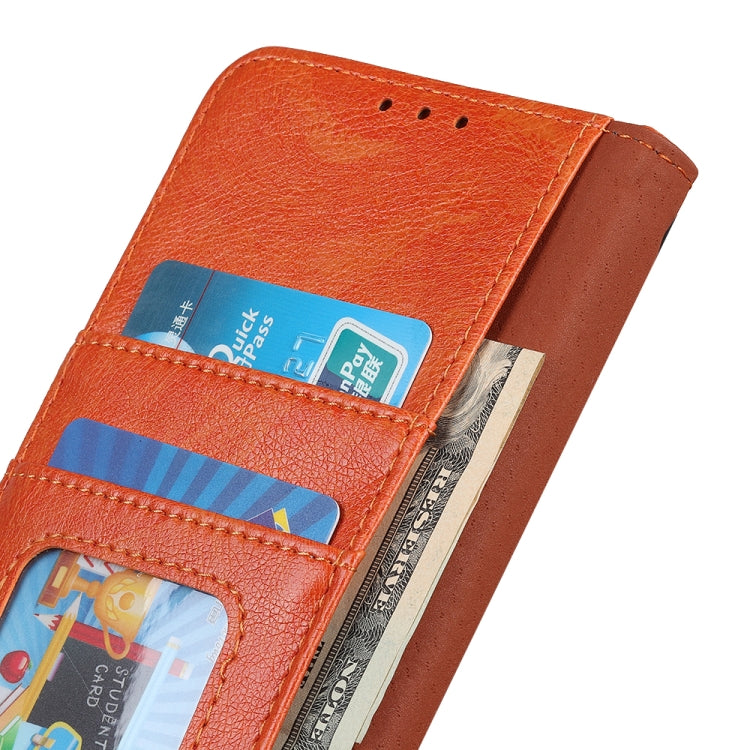 For Honor X9b/X50 5G/Magic6 Lite 5G Nappa Texture Flip Leather Phone Case(Orange) - Honor Cases by buy2fix | Online Shopping UK | buy2fix