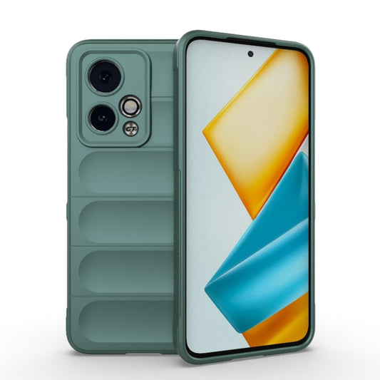 For Honor 90 GT 5G Magic Shield TPU + Flannel Phone Case(Dark Green) - Honor Cases by buy2fix | Online Shopping UK | buy2fix