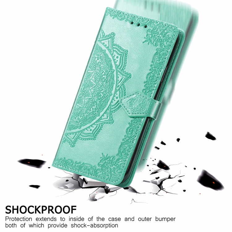 For Ulefone Note 16 Pro Mandala Flower Embossed Leather Phone Case(Green) - Ulefone Cases by buy2fix | Online Shopping UK | buy2fix