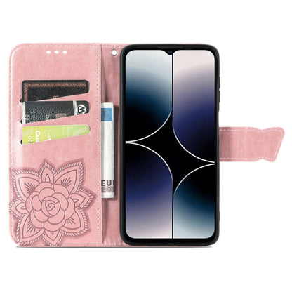 For Ulefone Note 16 Pro Butterfly Love Flower Embossed Leather Phone Case(Rose Gold) - Ulefone Cases by buy2fix | Online Shopping UK | buy2fix