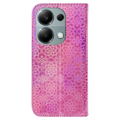 For Xiaomi Poco M6 Pro 4G Colorful Magnetic Buckle Leather Phone Case(Pink) - Xiaomi Cases by buy2fix | Online Shopping UK | buy2fix